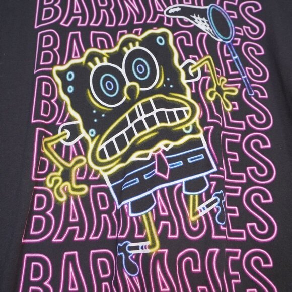 Nickelodeon SpongeBob Mens Black And Multicolored Short Sleeve Shirt Size XL - Picture 2 of 4